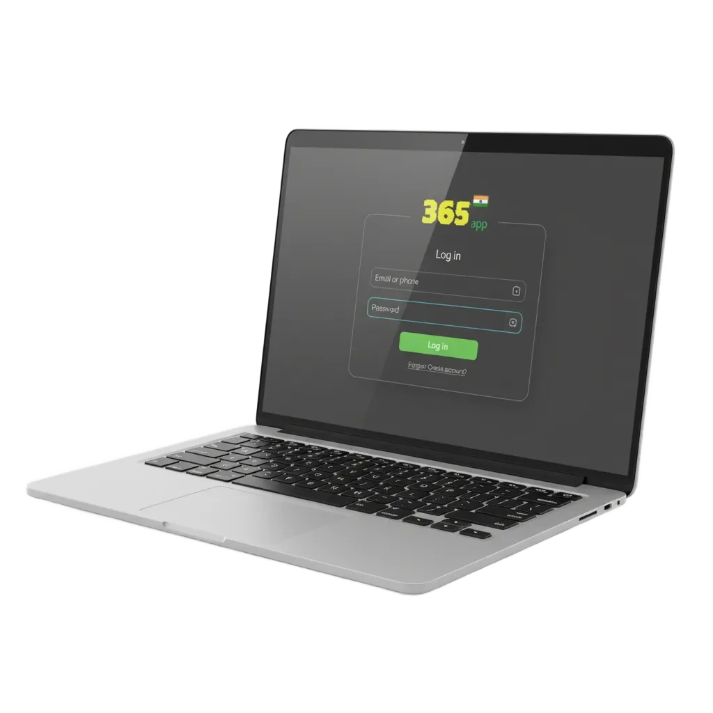 Bet365 India login page with username/email and password fields, Sign In button, and optional two-step authentication.