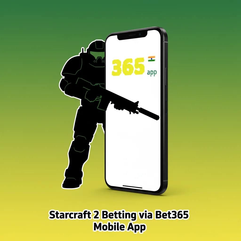 Bet365 mobile app showing StarCraft II esports betting odds and live markets on a smartphone.