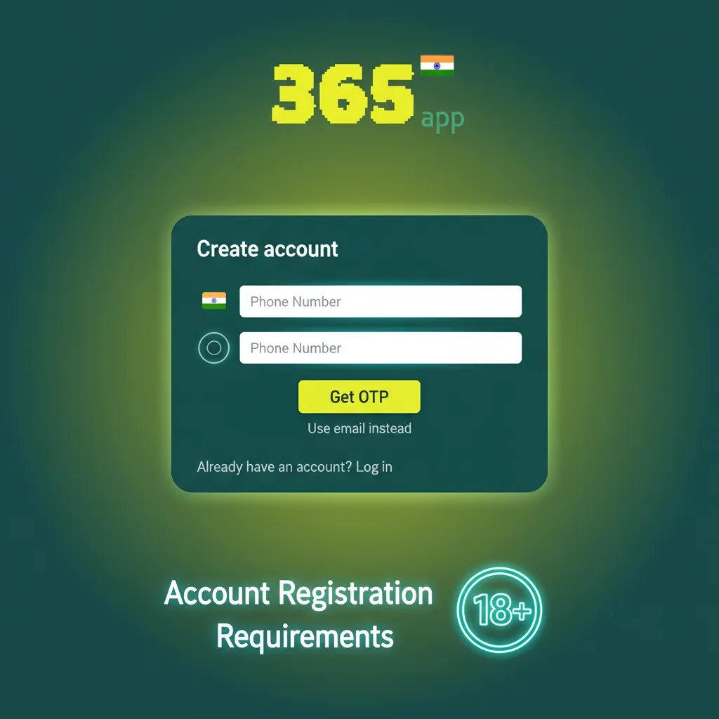 Account registration rules in India: 18+, one account, real details, KYC PAN/ID, no VPN; verification before withdrawals.