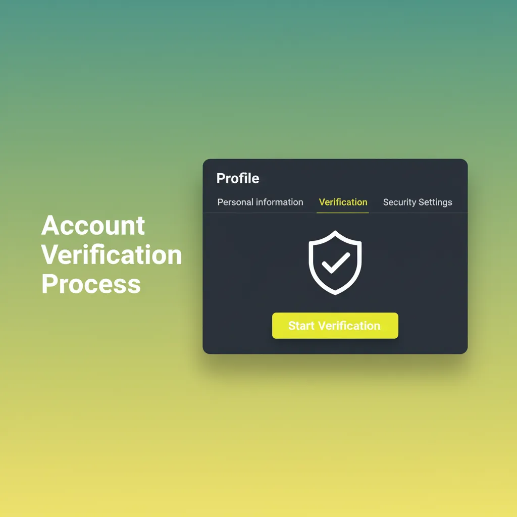 Checklist for account verification: photo ID and address proof, OTP on mobile/email, payment method check, final approval.