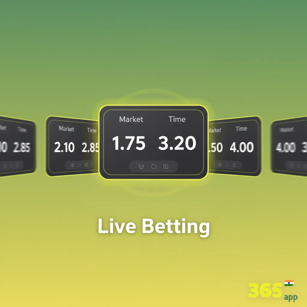 Live betting dashboard with in-play odds for cricket, football, tennis, kabaddi, live stats, streams, and Cash Out.