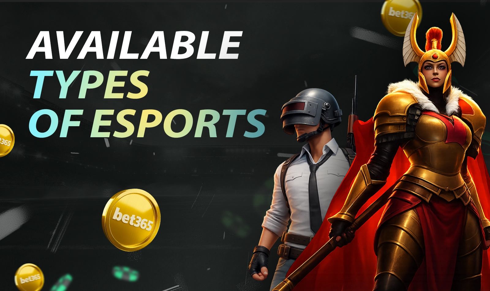 Various esports titles and competitions available for betting at Bet365
