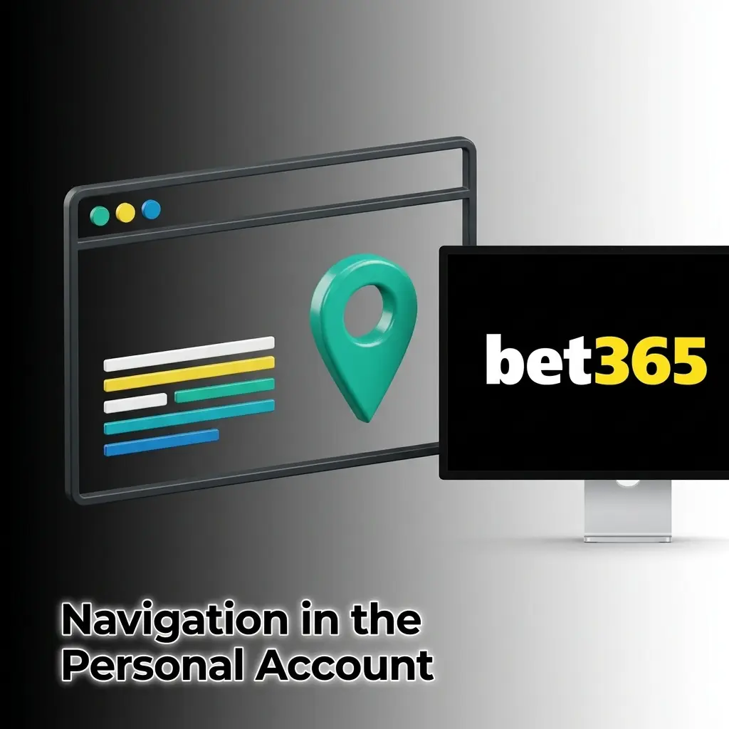 Bet365 personal account dropdown menu showing navigation options including deposits, withdrawals, bets, and settings