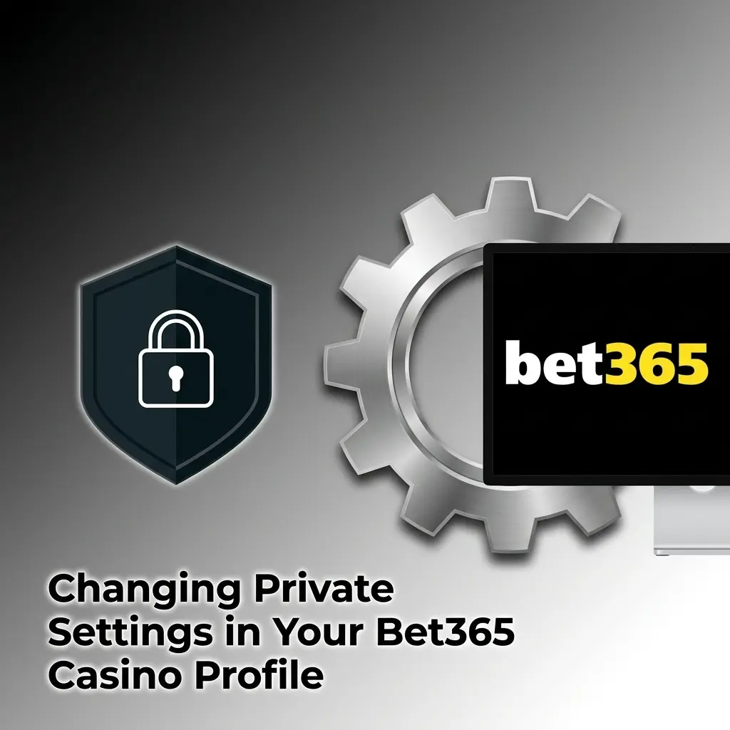 Bet365 casino profile privacy settings panel showing personal account options for email, password, and communication preferences